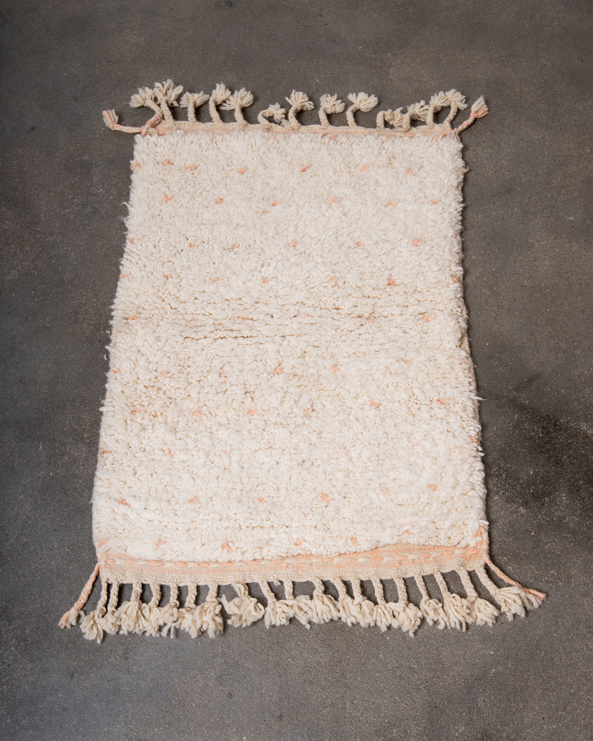 Modern, designer, handcrafted Berber rug from Morocco. Beniourain carpet with beautiful colours and patterns and fluffy wool texture.